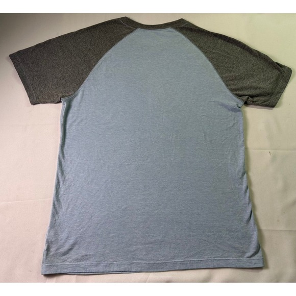 Champion Men's Small Vapor Raglan T-Shirt Blue Gray Colorblock Performance Tee - Picture 8 of 9